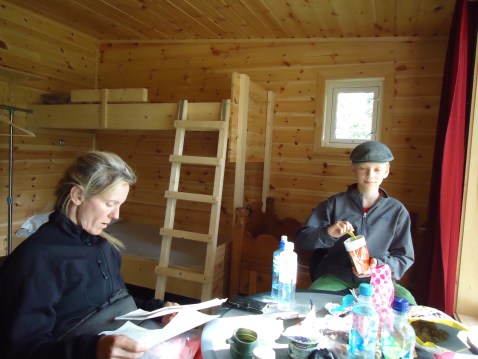 Middag i hytta på Kleivan.