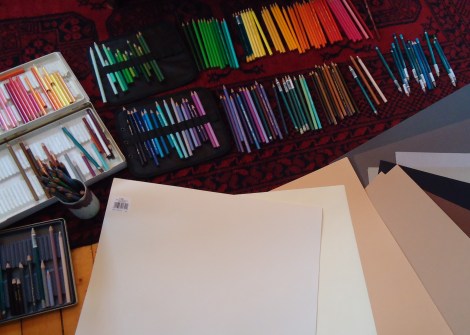 Noe av tegneutstyret.